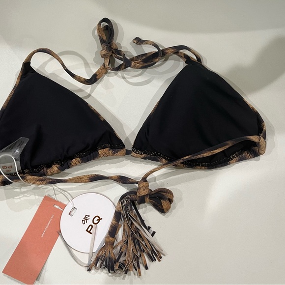 NWT Pilyq Jungle Leopard Print Triangle Bikini Top Multiple Sizes - Picture 3 of 5